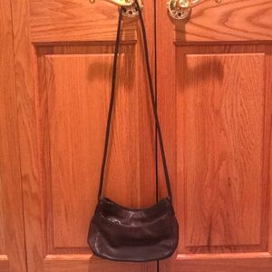 Fossil small brown leather crossbody purse